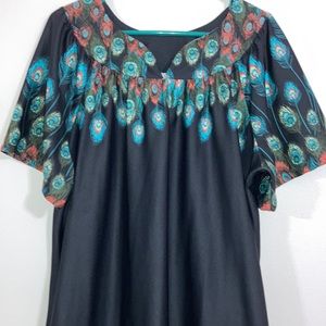 VTG Anthony Richards Peacock Feather Muumuu. Size: See measurements